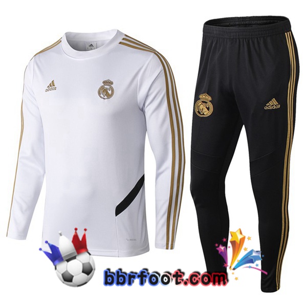 Survetement Foot Real Madrid Blanc 19/20