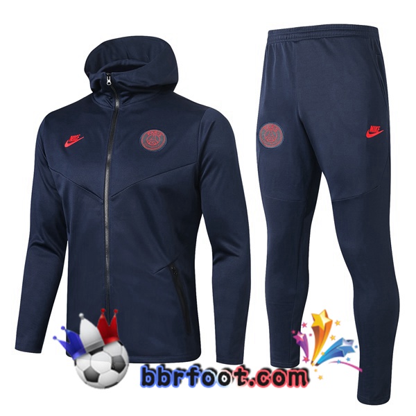 Capuche Survetement Foot Paris PSG Noir 19/20