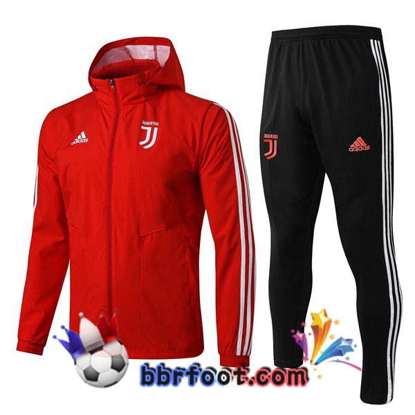 Coupe Vent Survetement Foot Juventus Rouge 19/20