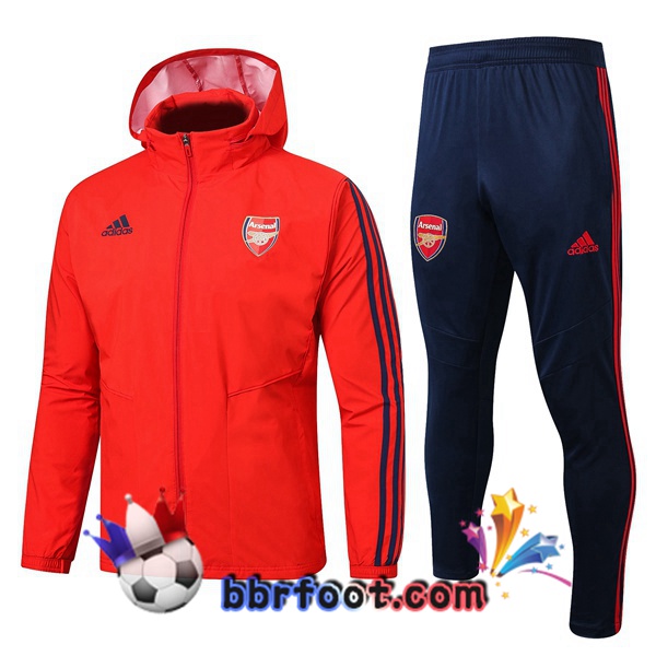 Coupe Vent Survetement Foot Arsenal Rouge 19/20
