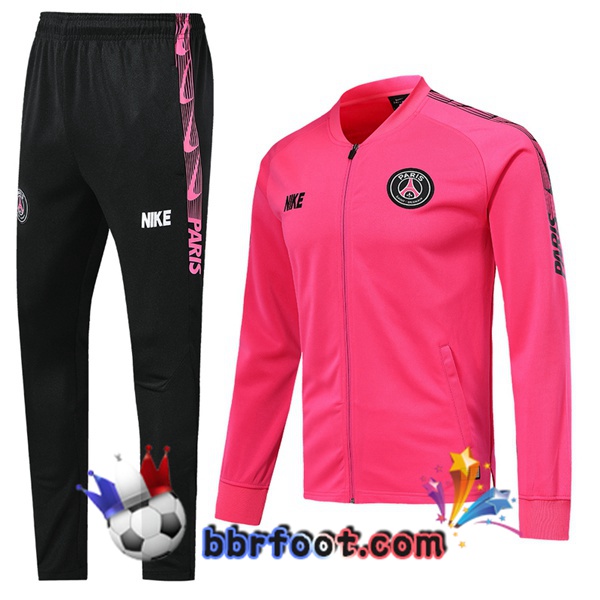 Veste Survetement Foot PSG Rose 19/20