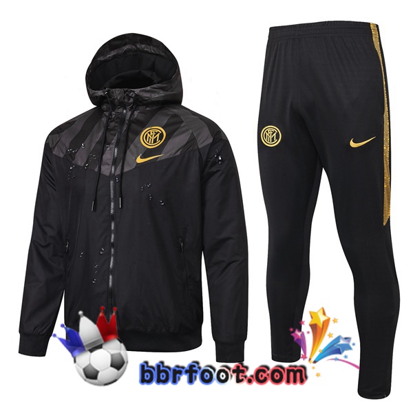 Coupe Vent Survetement Foot Inter Milan Noir 19/20