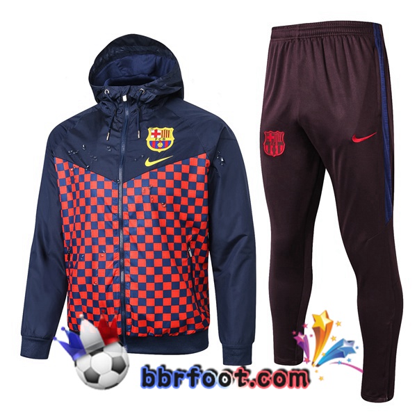 Coupe Vent Survetement Foot FC Barcelone Bleu Rouge 19/20
