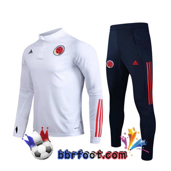 Survetement Foot Colombie Blanc 19/20
