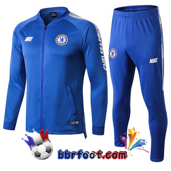 Veste Survetement Foot FC Chelsea Bleu 19/20