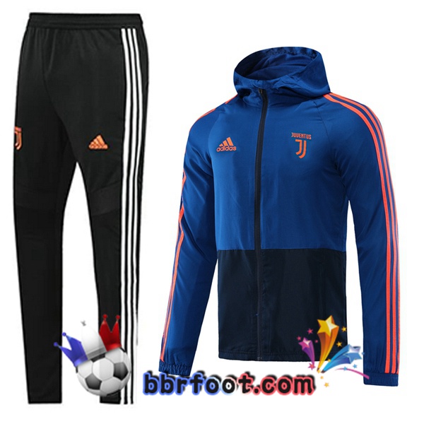 Coupe Vent Survetement Foot Juventus Bleu 19/20