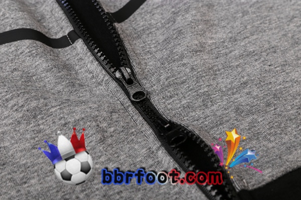 Veste A Capuche Survetement Foot NIKE Gris 19/20