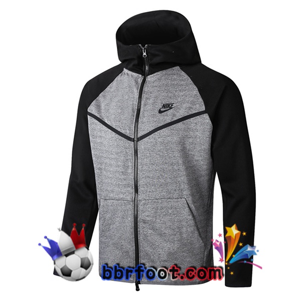 Veste A Capuche Survetement Foot NIKE Gris 19/20
