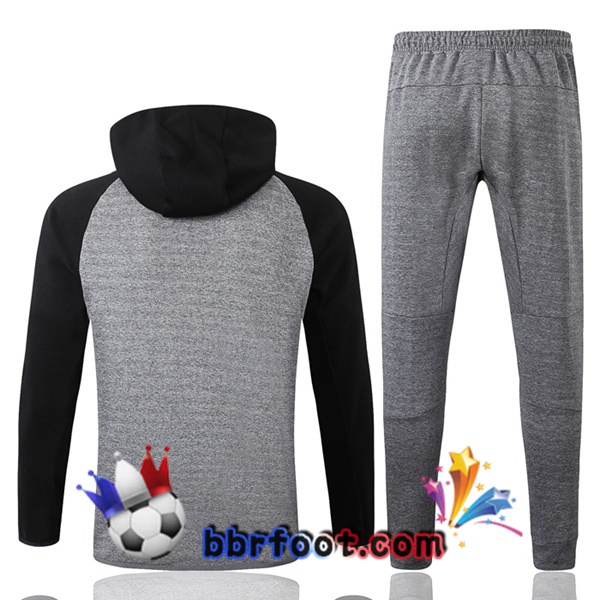 Veste A Capuche Survetement Foot NIKE Gris 19/20