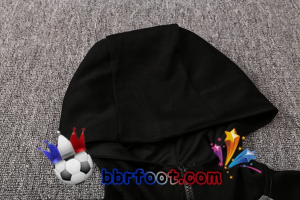 Veste A Capuche Survetement Foot NIKE Noir Gris 20/21