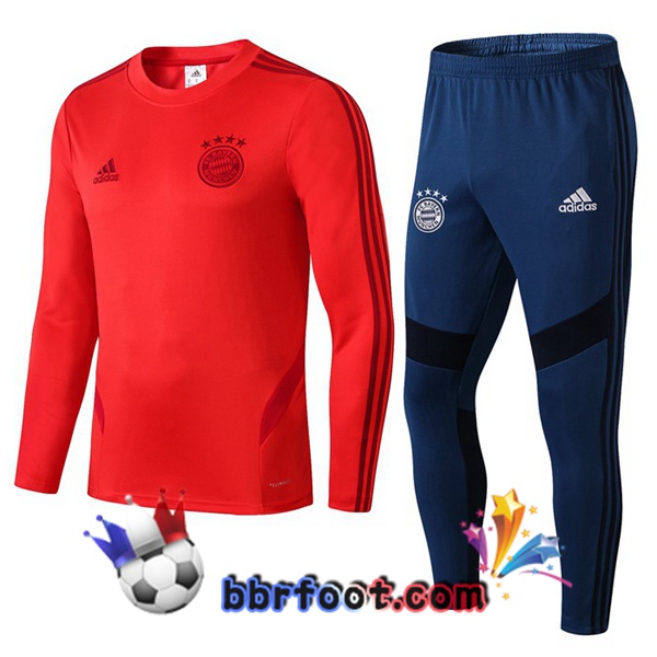 Survetement Foot FC Bayern Munich Rouge 19/20
