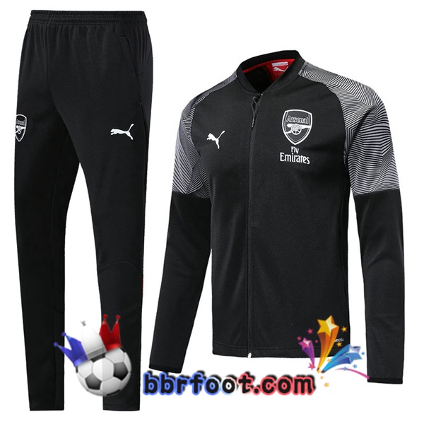 Veste Survetement Foot Arsenal Noir 19/20