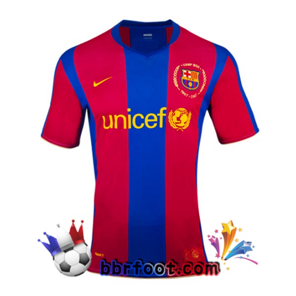 Maillots Retro Foot Vintage FC Barcelone Domicile 2007 2008