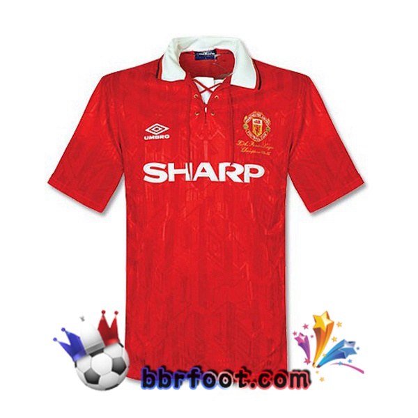 Maillots Retro Foot Vintage Manchester United Domicile 1992 1994