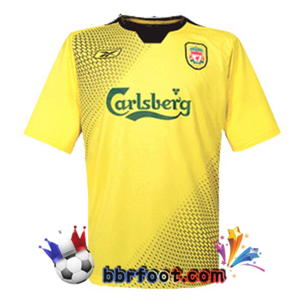2004-2005 FC Liverpool Exterieur Retro Maillot de Foot Jaune