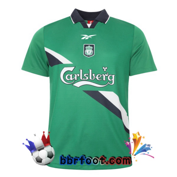 1999-2000 FC Liverpool Exterieur Retro Maillot de Foot Vert