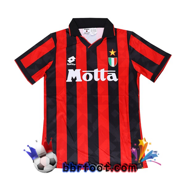 1992-1994 AC Milan Domicile Retro Maillot de Foot Rouge