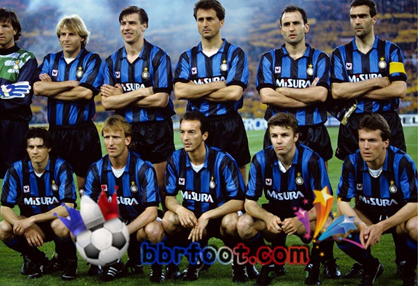 1988-1990 Inter Milan Domicile Retro Maillot de Foot Bleu Noir
