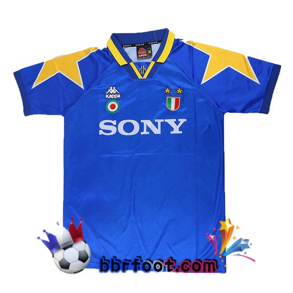 1995-1996 Juventus Third Exterieur Blue Retro Maillot de Foot Bleu
