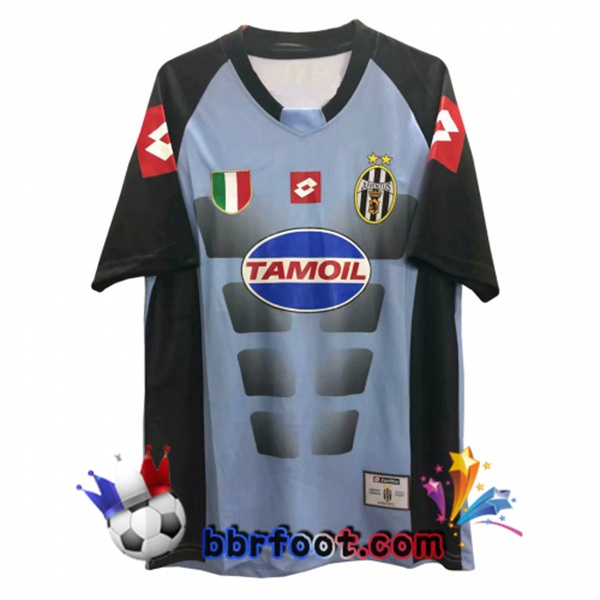 2002-2003 Juventus Gardien de but Retro Maillot de Foot Noir Bleu