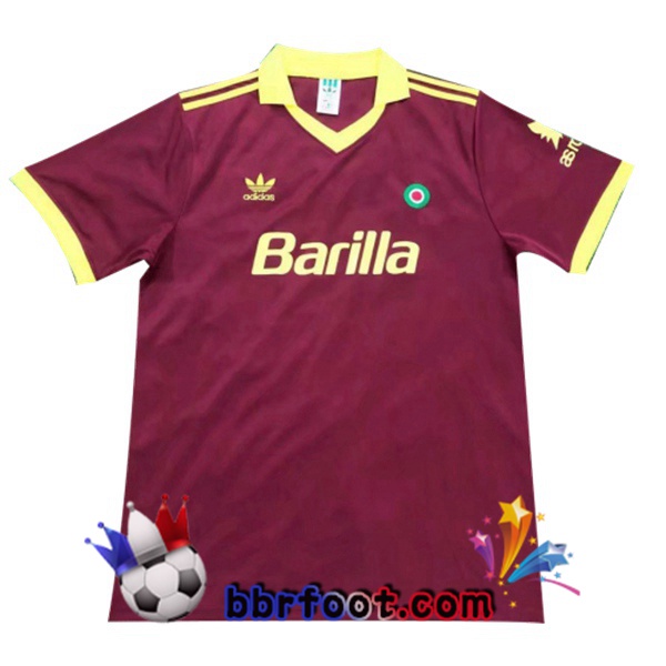 1991-1992 Roma Domicile Retro Maillot de Foot Rouge