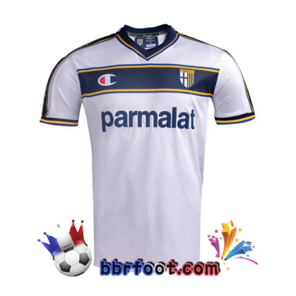 2002-2003 Parma Calcio 1913 Exterieur Retro Maillot de Foot Blanc