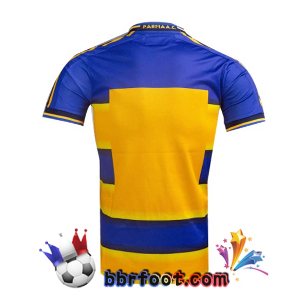 2001-2002 Parma Calcio 1913 Domicile Retro Maillot de Foot Bleu Jaune