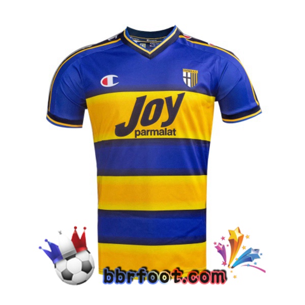 2001-2002 Parma Calcio 1913 Domicile Retro Maillot de Foot Bleu Jaune