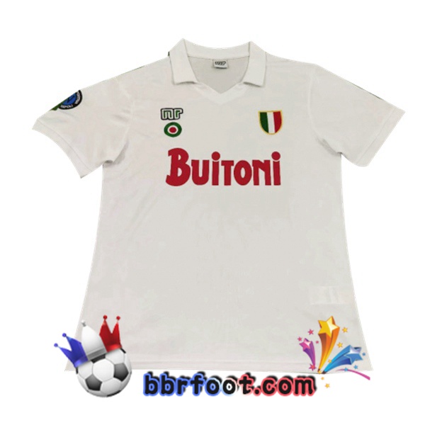 1987-1988 SSC Naples Exterieur Retro Maillot de Foot Blanc