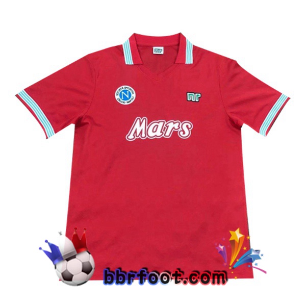 1988-1989 SSC Naples Third Red Retro Maillot de Foot Rouge