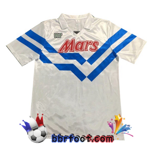1988-1989 SSC Naples Exterieur Retro Maillot de Foot Blanc