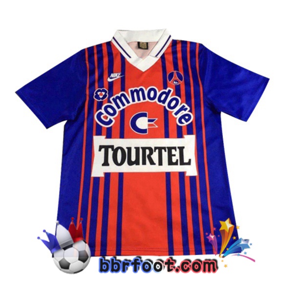 1993-1994 Paris PSG Domicile Retro Maillot de Foot Bleu