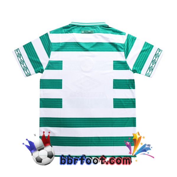 1998-1999 Celtic FC Domicile Retro Maillot de Foot Vert Blanc