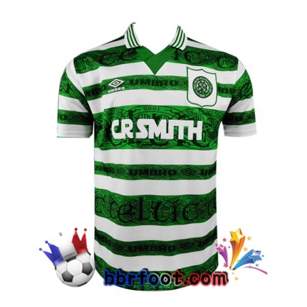 1995-1997 Celtic FC Domicile Retro Maillot de Foot Vert Blanc