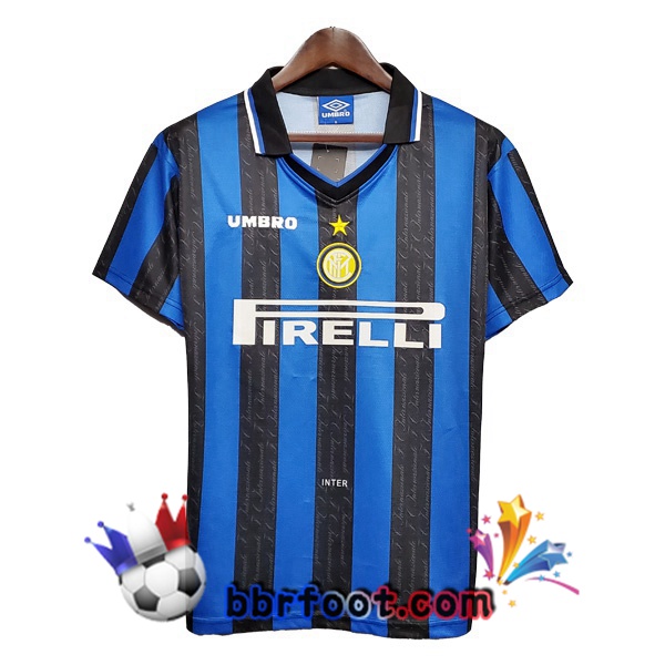 1997-1998 Inter Milan Domicile Retro Maillot de Foot Bleu