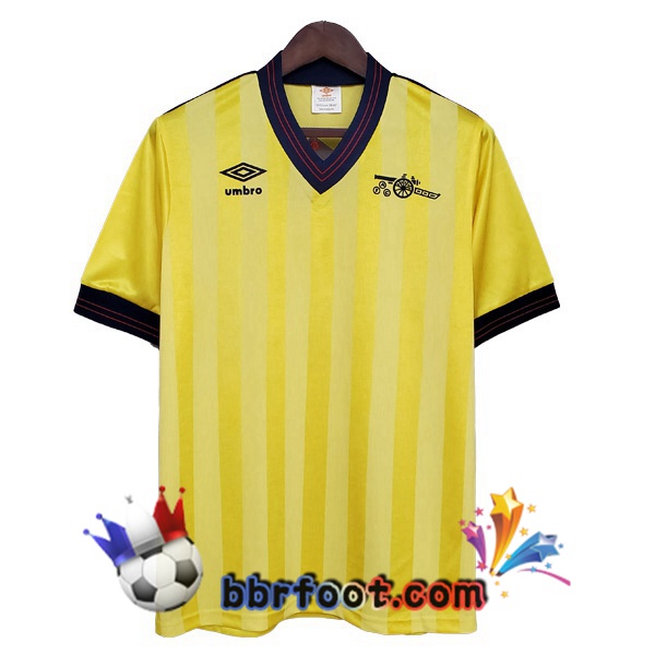 1983-1986 Arsenal Exterieur Retro Maillot de Foot Jaune