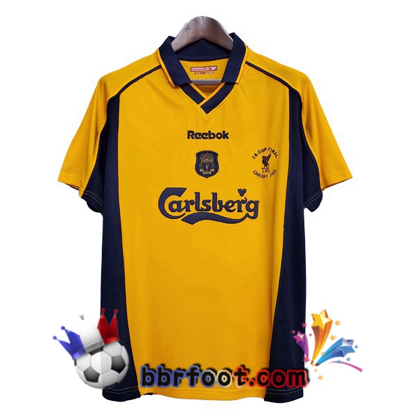 2000-2001 FC Liverpool Exterieur Retro Maillot de Foot Jaune