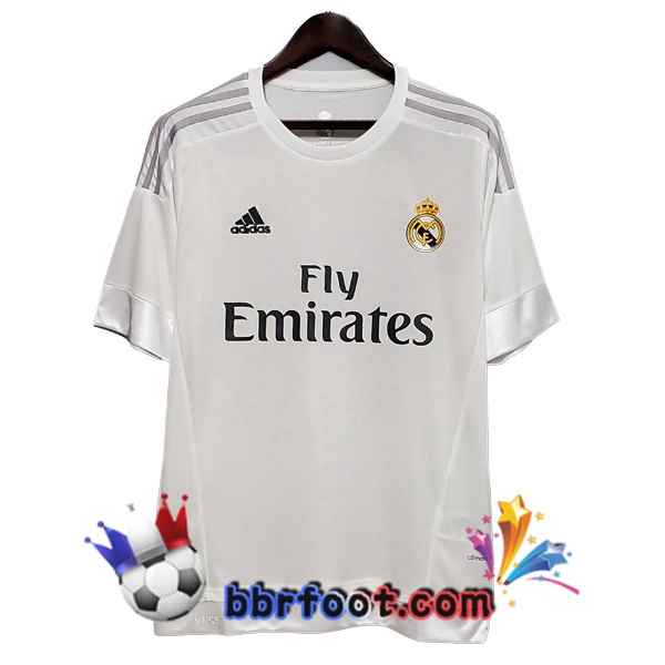 2015-2016 Real Madrid Domicile Retro Maillot de Foot Blanc