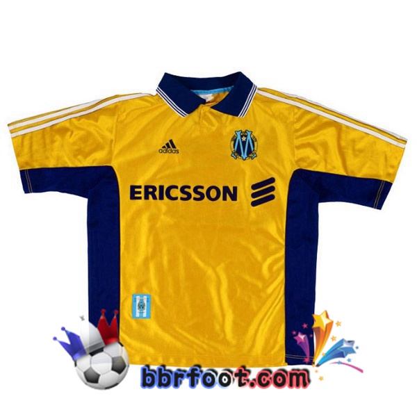 1998-1999 Marseille OM Exterieur Retro Maillot de Foot Jaune