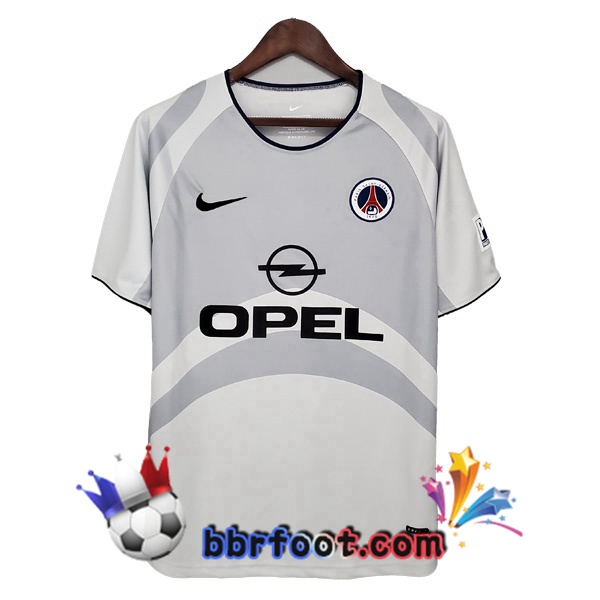 2001-2002 Paris PSG Exterieur Retro Maillot de Foot Blanc