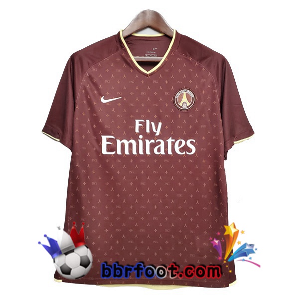 2006-2007 Paris PSG Exterieur Retro Maillot de Foot Rouge