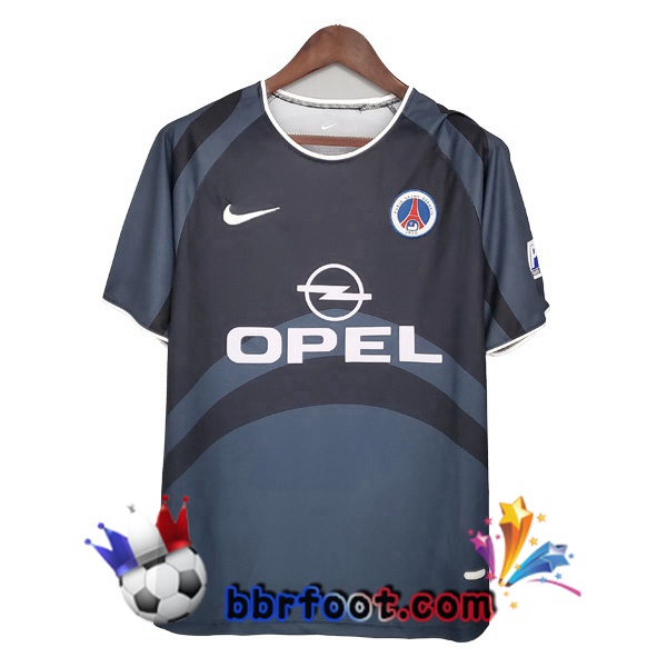 2001-2002 Paris PSG Third Retro Maillot de Foot Bleu