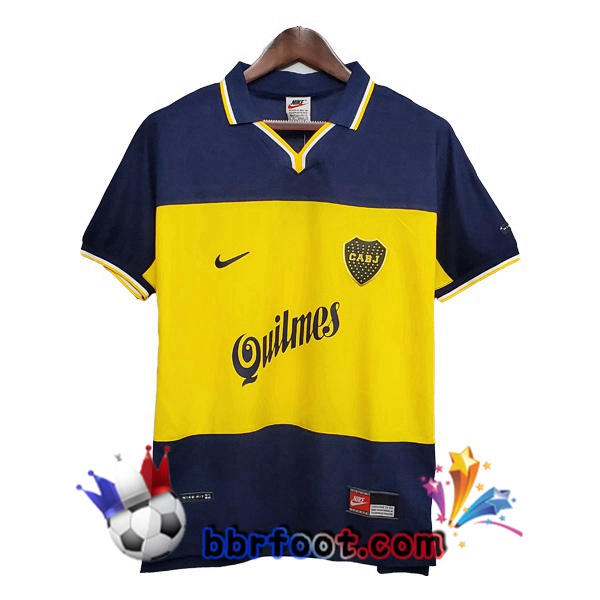 1999 Boca Juniors Domicile Retro Maillot de Foot Bleu