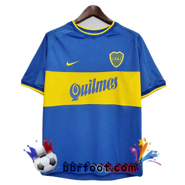 1999-2000 Boca Juniors Domicile Retro Maillot de Foot Bleu