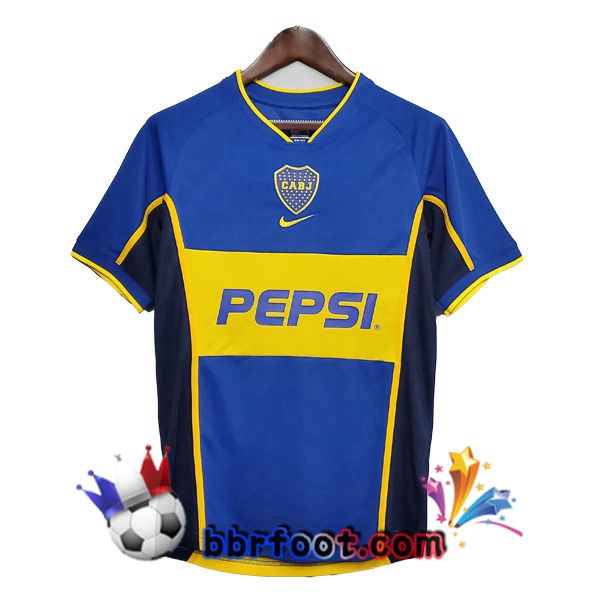 2002 Boca Juniors Domicile Retro Maillot de Foot Bleu