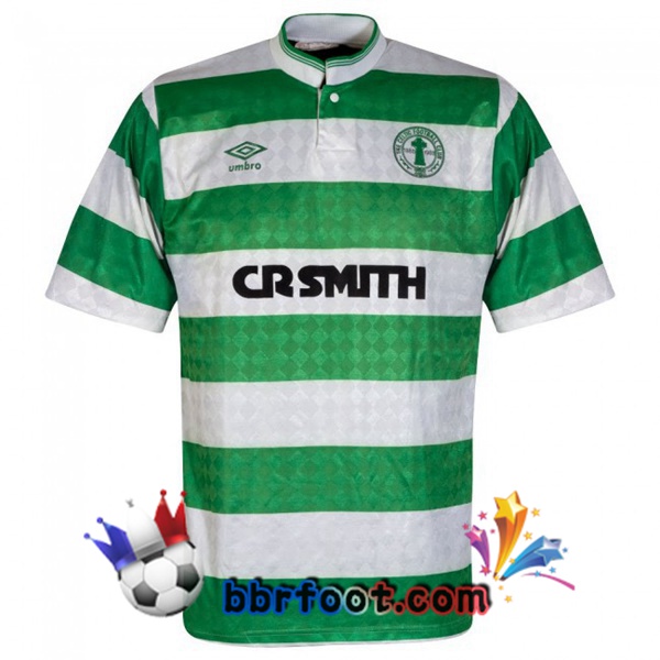 1987-1989 Celtic FC Domicile Retro Maillot de Foot Vert Blanc
