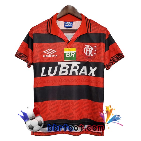1995 Flamengo Domicile Retro Maillot de Foot Rouge Noir