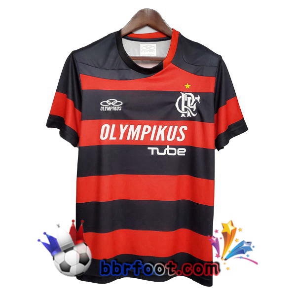 2009-2010 Flamengo Domicile Retro Maillot de Foot Rouge Noir