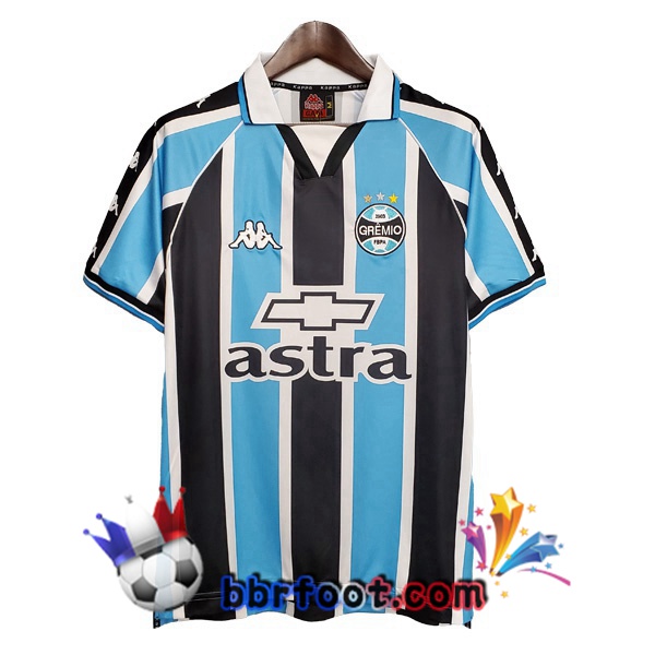2000 Gremio Domicile Retro Maillot de Foot Bleu Noir