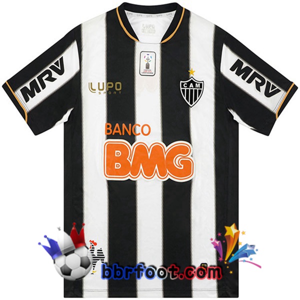 2013 Atletico Mineiro Domicile Retro Maillot de Foot Noir Blanc